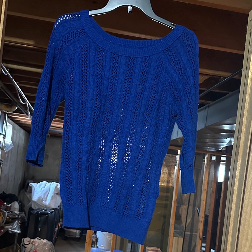 Women's Blue Knit Sweater